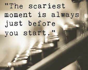 motivational meme about writing through fear from Backchannels Journal